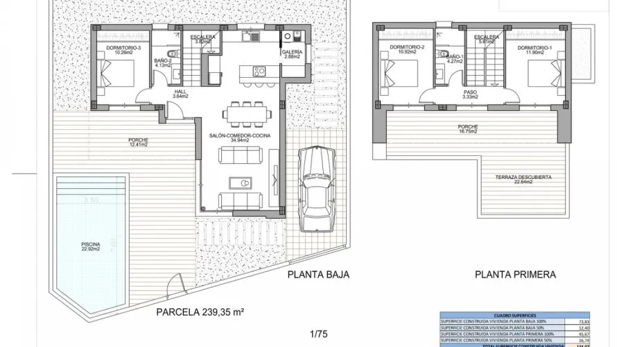 Вилла с 3 спальнями в  Бенихофар, Испания №472 № 2